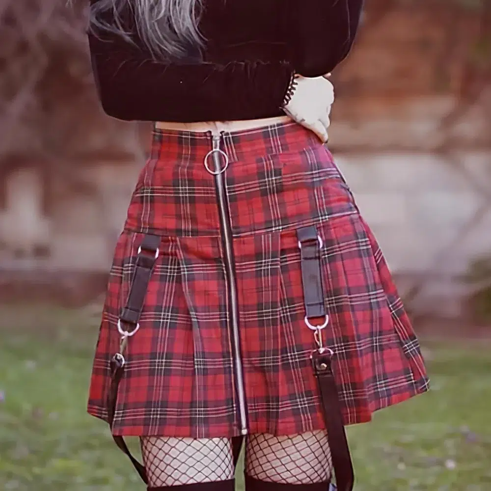 JUPE GOTHIQUE ÉCOSSAISE