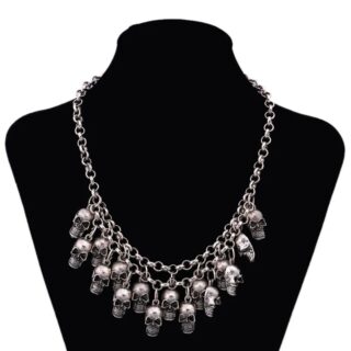 Collier Rangée Tête de Mort