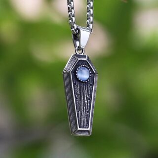 Pendentif Gothique Cercueil et Pierre