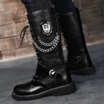 Bottes Biker Avec Chaîne Homme