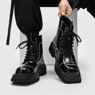 Bottines Noires Style Gothique