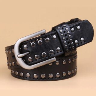 Ceinture Gothique en Cuir à Rivets