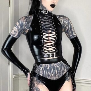 Haut Gothique Sexy à Lacets
