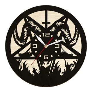 Horloge Gothique Chèvre Pentagramme