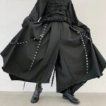 Pantalon Gothique à Jambes Larges Homme