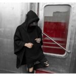 Poncho à Capuche Noir