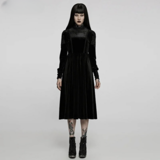 Robe Gothique en Velours Noir