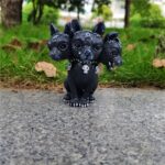 Statue Gothique Chien à 3 Têtes