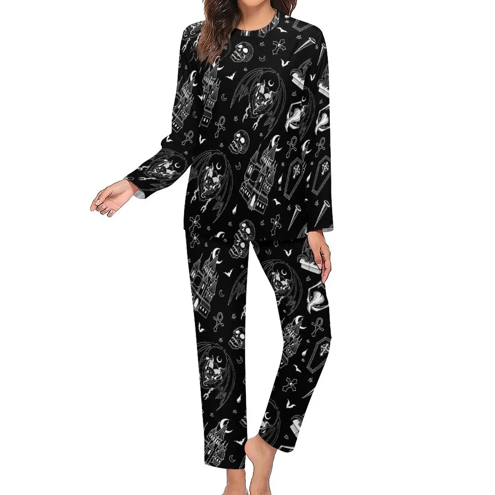 Pyjama Gothique Manches Longues • Satan Shop