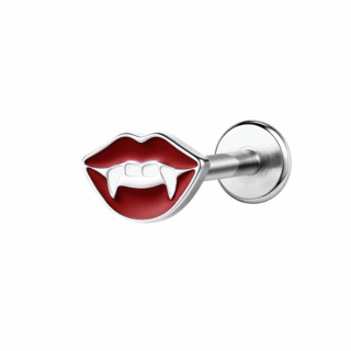 Piercing Labret Lèvres Vampire – Bijou Acier Chirurgical Gothique/Punk