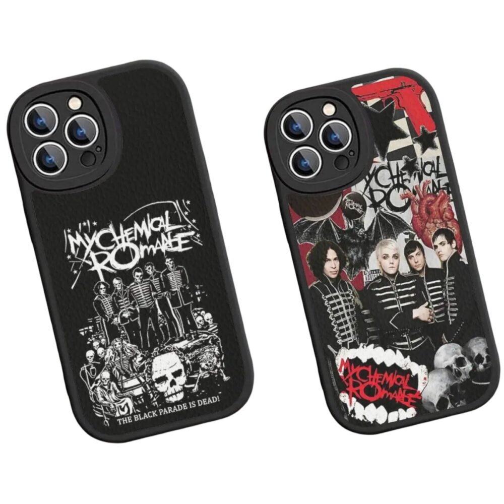 Coque iPhone My Chemical Romance – Étui rock emo punk, design Black Parade & logo MCR Design sans titre 29