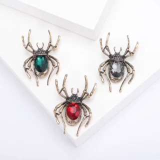 Broches Scarabée Vintage – Bijoux Strass Gothiques Halloween