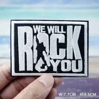 Patch Thermocollant Queen – We Will Rock You – Écusson Brodé Rock Classique