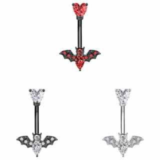 Piercing Nombril Chauve-Souris Gothique